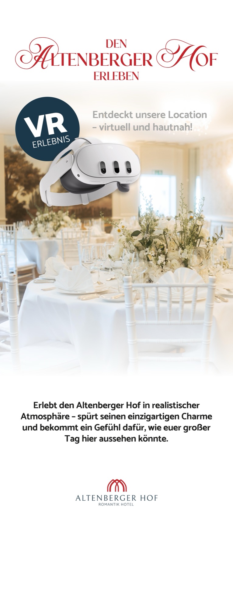 Rollup der VR-Station — Einladung zum virtuellen Rundgang durch den Altenberger Hof