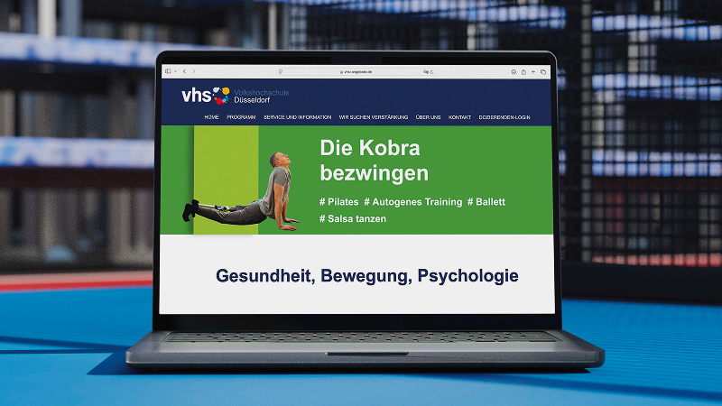 VHS Düsseldorf – Landingpage