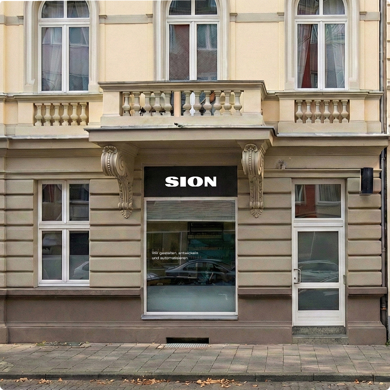 SION Design Agentur Ladenlokal Düsseldorf – Prozessautomatisierung und Digitalisierung